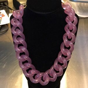 J.Crew lavender lucite-like chain necklace